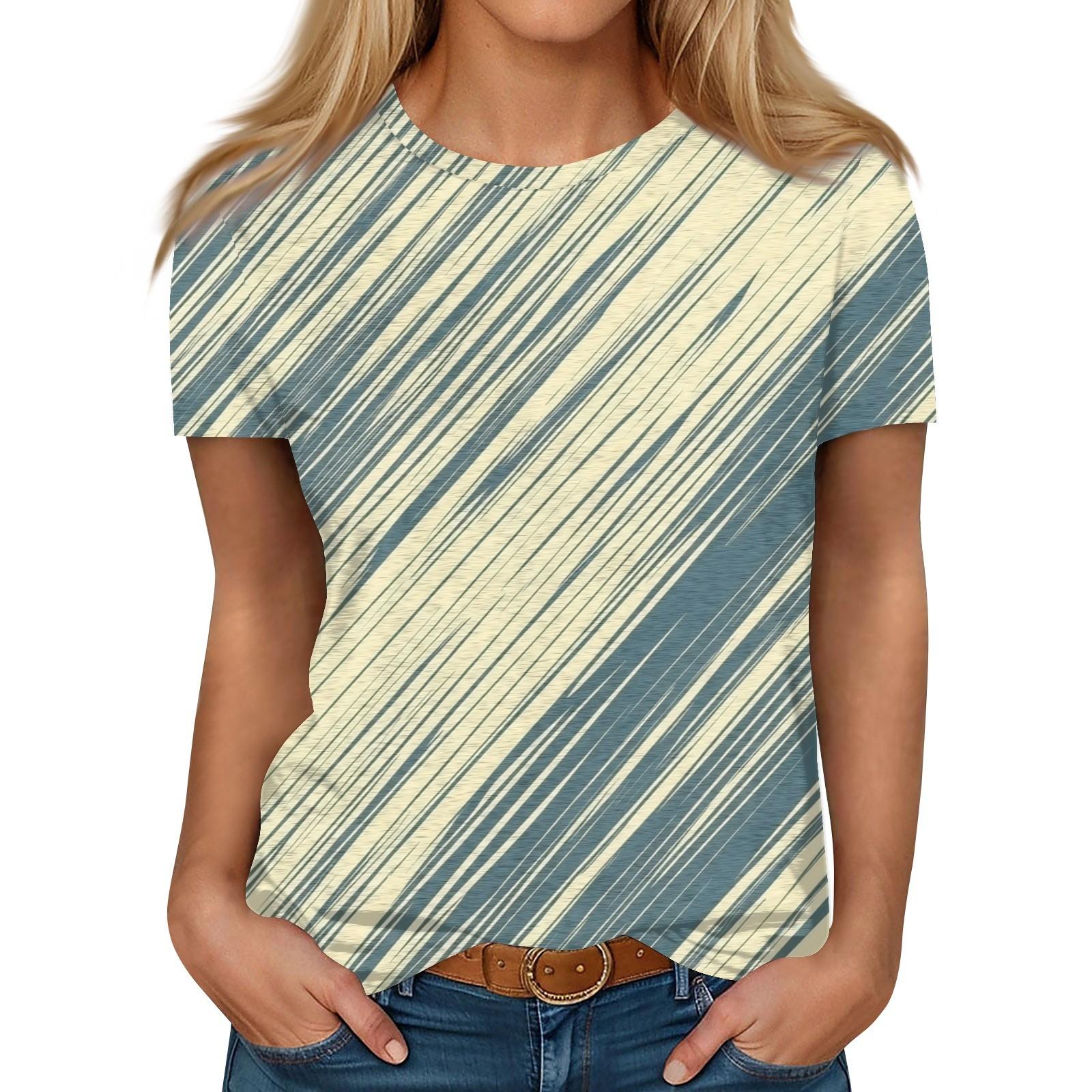 

Женская повседневная футболка с круглым вырезом и короткими рукавами с принтом L армия зеленый