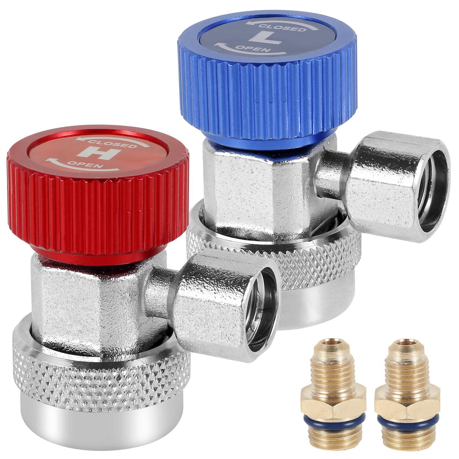 

Для быстросъемного адаптера R134A с 1/4-дюймовым штуцером с высокой/низкой резьбой, сменный соединитель для автомобильного кондиционера