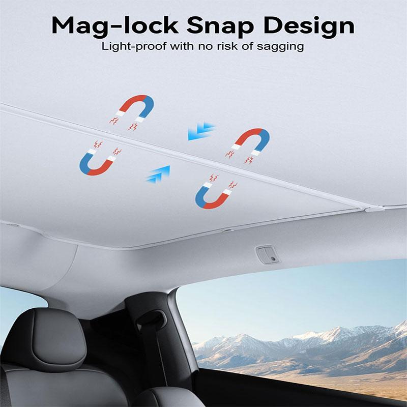 Skylight Sunshade For Tesla Model Y Juniper 2025 Nano Ice Crystal Heat Insulation Glass Front Rear Sunroof Sun Visor Accessories