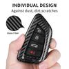Real Carbon Fiber Key Fob Cover Case Shell Protector Fits for Toyota Supra A90 Remote Key Fob Case Cover (sliver Black)