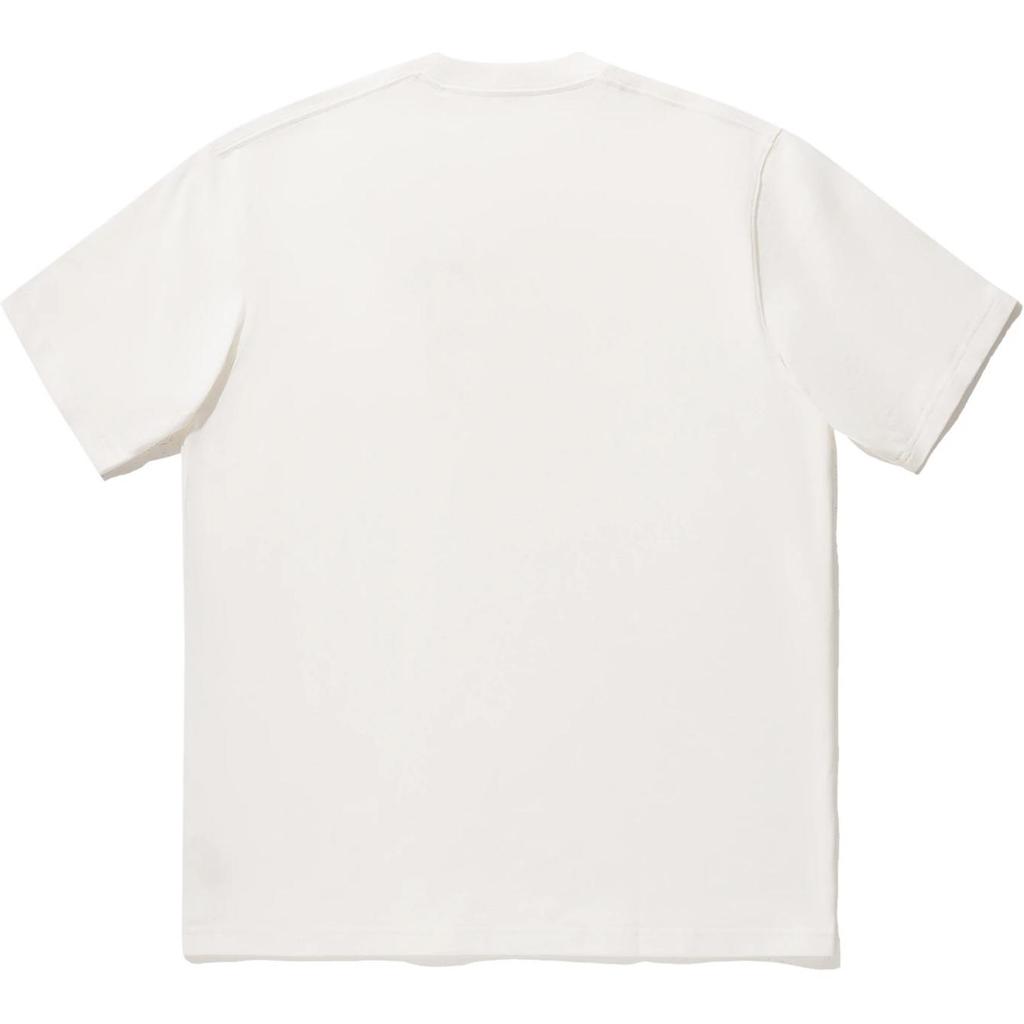 Li Ning Chinese Characters Round Neck Comfortable Versatile Breathable Short Sleeve T-Shirt Unisex T-Shirt Off-White AHSUD47-2