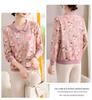 Mom's Spring Lapel Base Layer: Elegant Plus Size Long-Sleeve Shirt for Women 50+