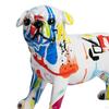 Colorful Graffiti Statue Animal Ornament Sculpture Resin Dog Art Figurine Artwork for Living Room