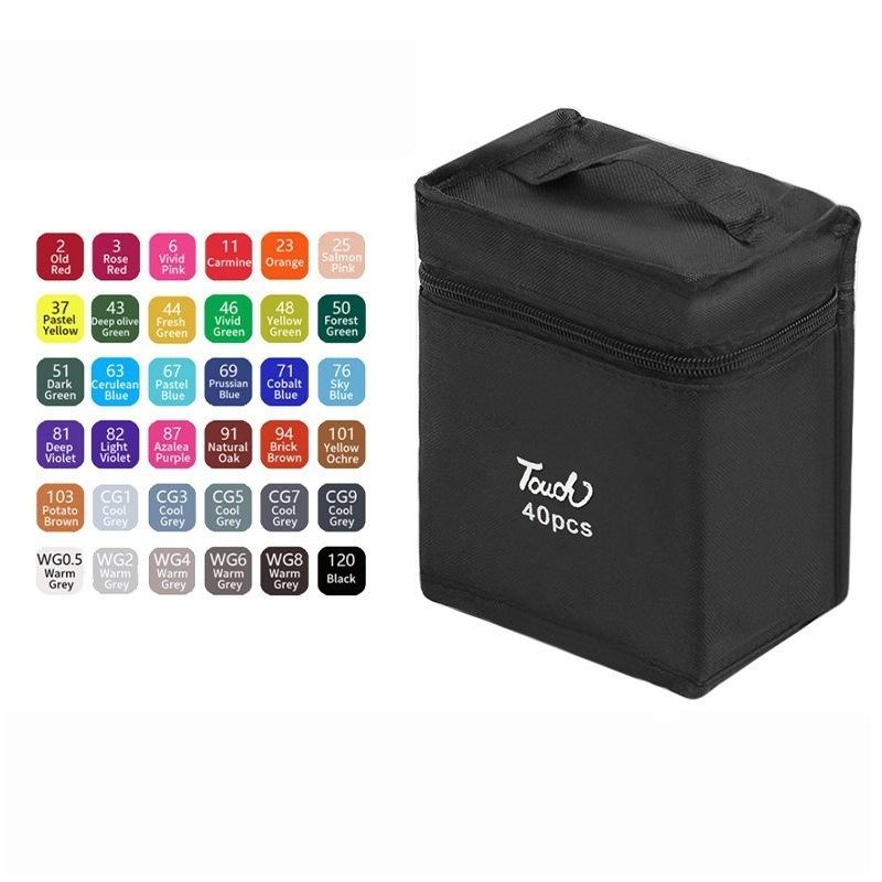 12-60 colors optional dual head marker set, DIY student art drawing pen for graffiti and watercolor markers