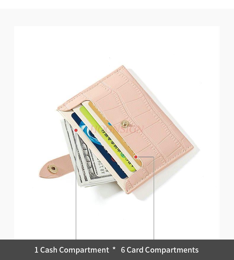 1pcs Card bag for women, student bank card zero wallet, compact and ultra-thin mini wallet, simple and fresh