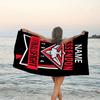 1pc Football20 Beach Towel with Custom Name, Beach/Swimming/Bath/Picnic/Camping Towel, Suitable for Seaside Beaches