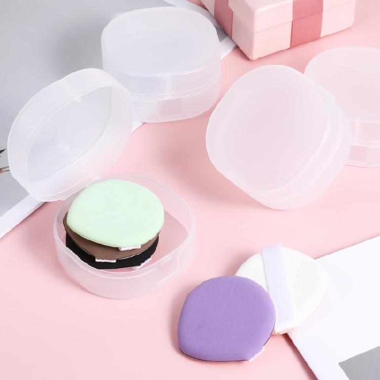 Square Shape Makeup Cotton Dispenser Plastic Storage Box Clear Compact Design Secure Closure For Vanity Countertop Organization