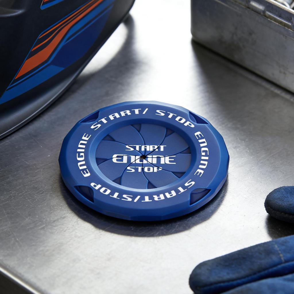 Start Stop Button Cover Carbon Fiber Decal Car Start Button Scratch Protection Cover For Drivers Enthusiasts Auto Detailers