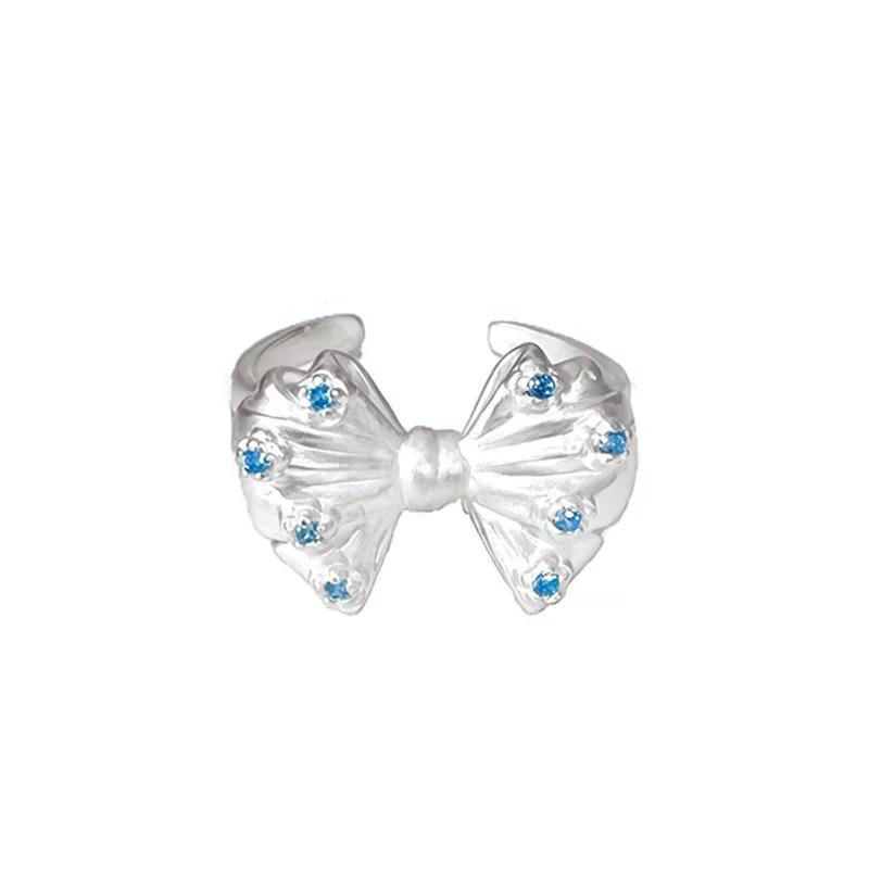 Elegant Women's Simple Open Adjustable Bow Ring - Trendy Fashionable Design for Index Finger