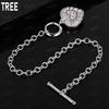 925 Sterling Silver Exquisite AAA Zircon Heart Bracelet - Banquet Gift Jewelry