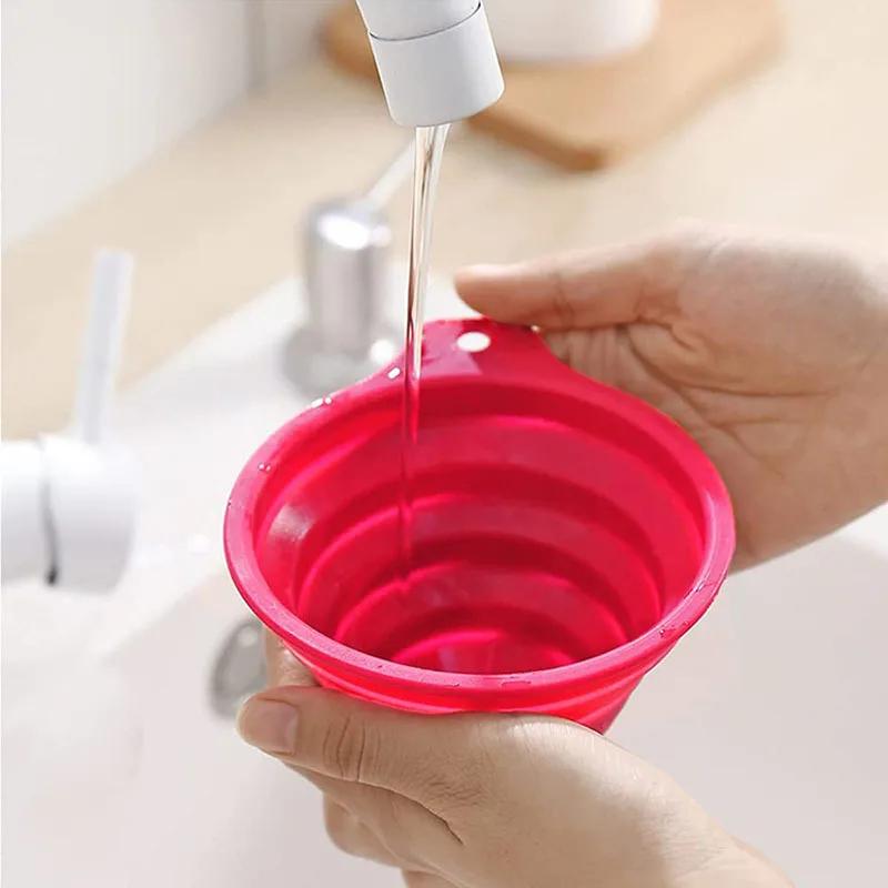 Car Engine Funnel Silicone Liquid Funnel Washer Fluid Change Foldable Portable Auto Engine Oil Petrol Change Funnel Universal