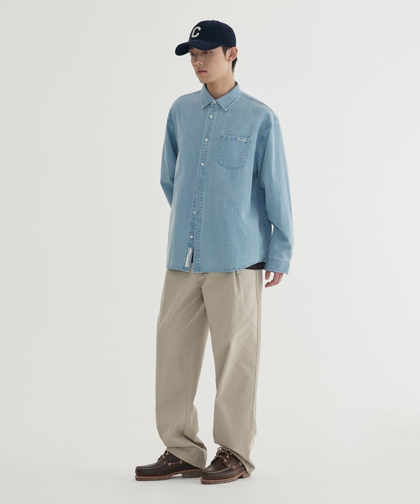 COVERNAT Basic Denim Shirt Blue