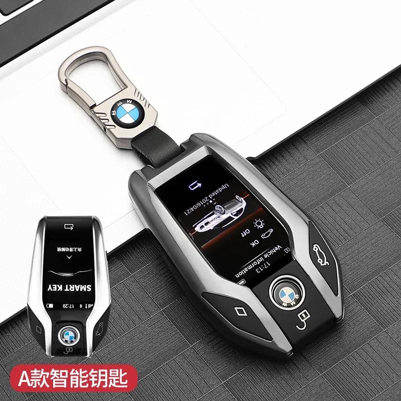 LED Display Car Key Case Cover For BMW 5 7 Series G01 X3 G02 X4 G05 X5 G07 X7 G12 G11 G30 G32 G31 i8 I12 I15 Car Bag