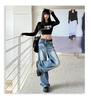 Women's High-Waisted Wide-Leg Retro Jeans - Spring 2025 Slimming Floor-Length Style