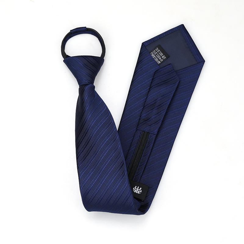 Black Zipper-Free Lazy Blue Men And Women Business Dress Interview To Work Groom Wedding Korean Version Narrow Tie