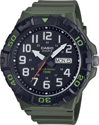 Relógio de quartzo STANDARD BIG FACE modelo militar verde estrangeiro MRW-210H-3AV masculino [Item]