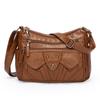Women's Bag Retro Large Capacity Shoulder Bag Multi-Layer Crossbody Bag Soft Leather Mother Bag