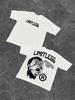 Limitless Bold Text Dark Grunge Portrait Dual Front Retro Urban Graphic Mens Casual Short Sleeve Cre