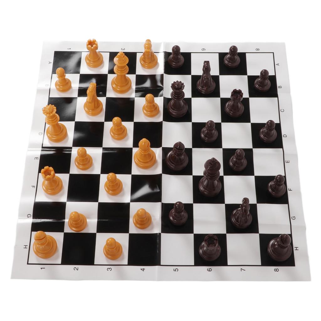 Chess Set International Standard Chess Game Set with Chessboard for Camping Outdoor TravelWood