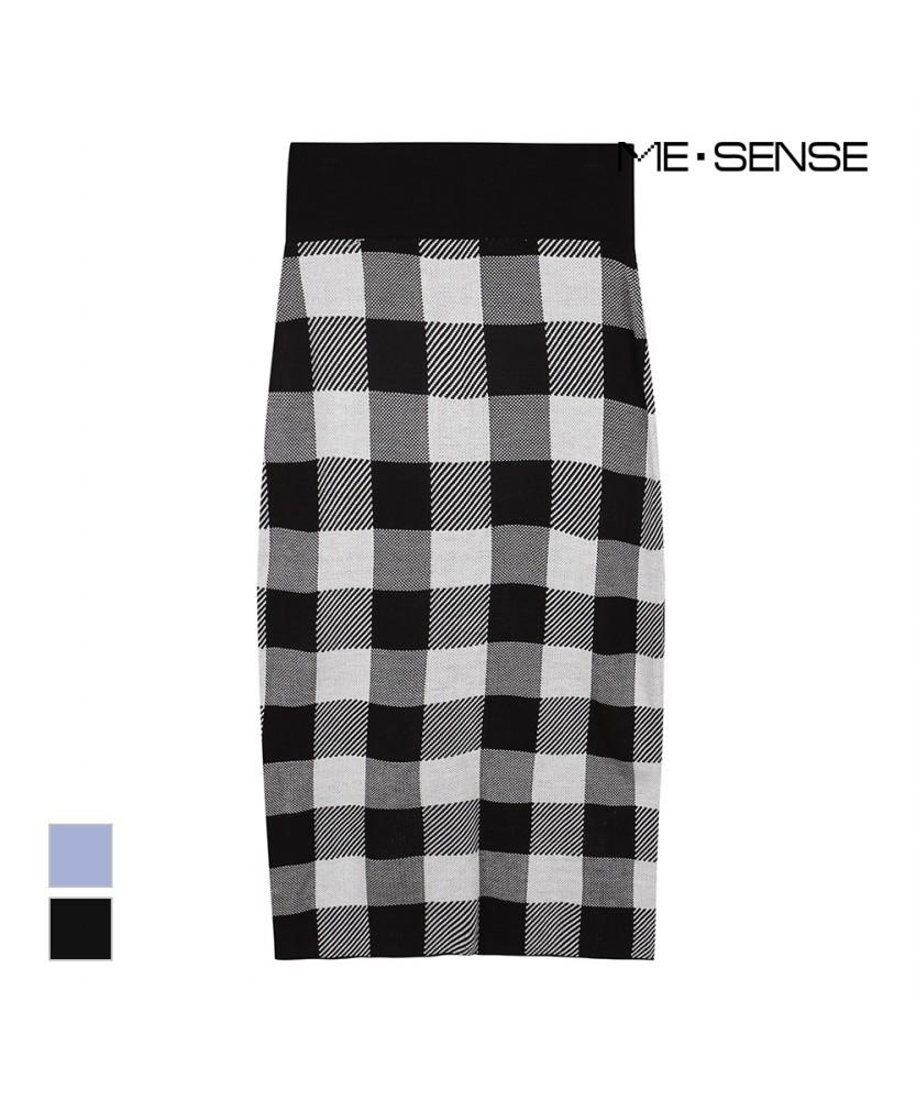 MESENSE Check Knit Skirt_Mb12Ksm601Z