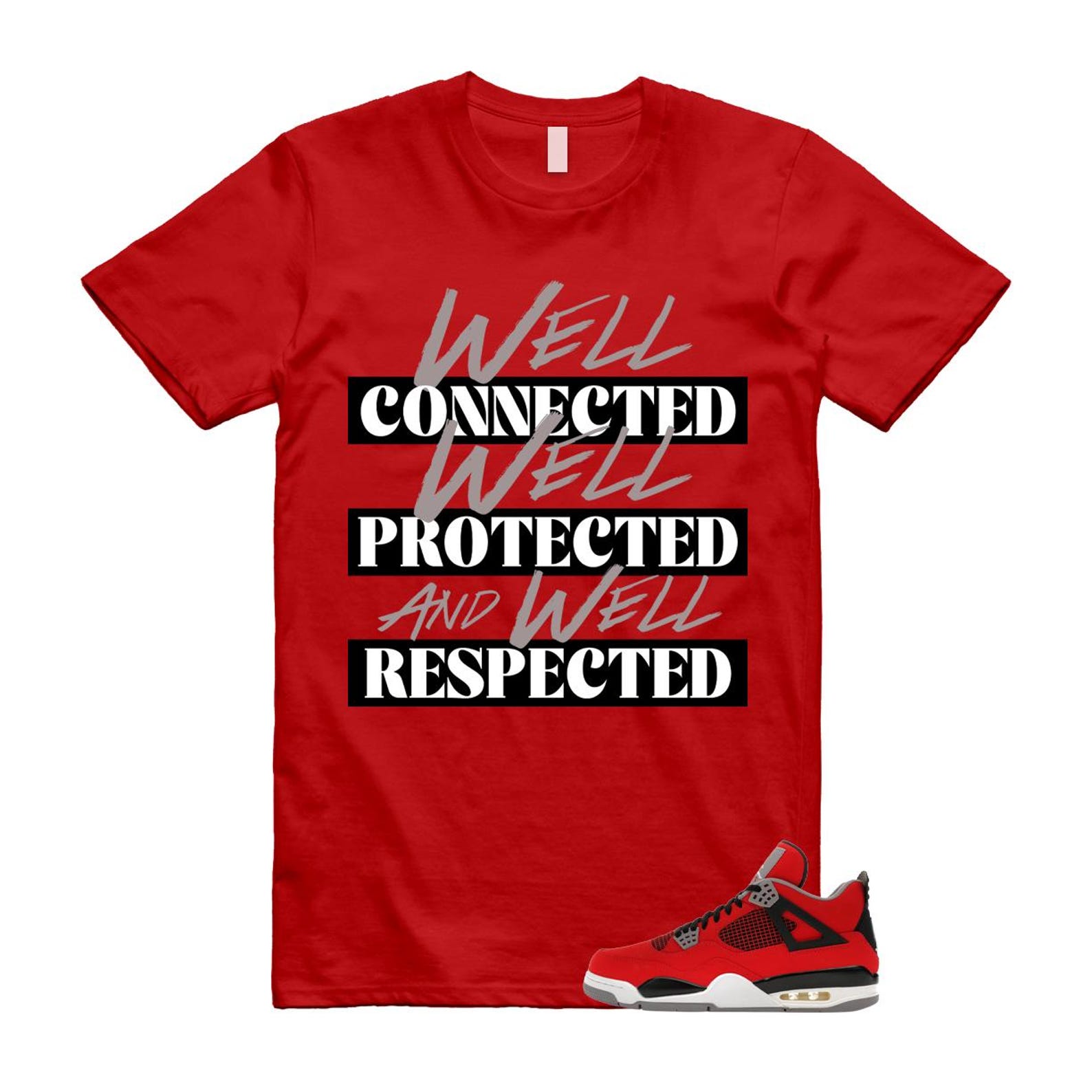 4 Toro Bravo Fire Red White Black Cement Grey 2026 T Shirt Match WELL L