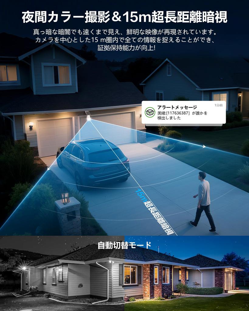 2K Outdoor Security Solar Solar Integrated Surveillance Fully No Power Supply Color Night IP65 Waterproof and Remote Motion Human Cloud Ideal for