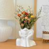 Colorful Plant Pot Abstract Face Flower Pot Hand-painted Abstract Face Shape Flower Pot Colorful Decorative Vase