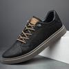 Italienische Marke Schwarze Herren Echtleder Schuhe Lässige Herrenschuhe Herren Schnürschuhe Flache Sneakers Luxusschuhe für Herren