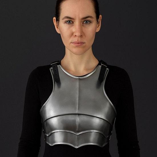 

Ручная стальная кираса для корсета, вдохновленная Сильваной, женская броня для LARP косплея