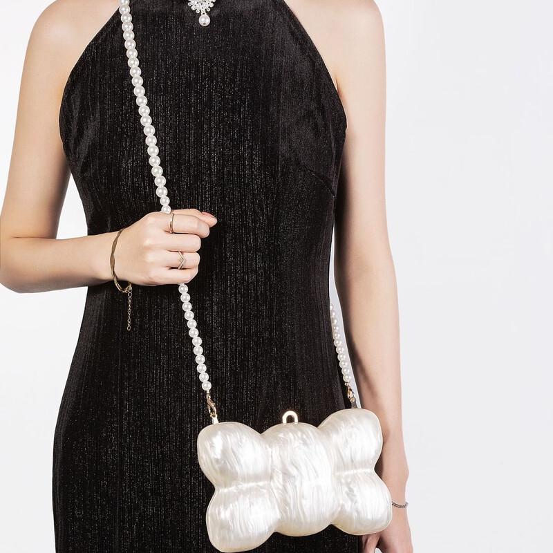 REWELL 2025 Women's Irregular Shell Acrylic Crossbody Bag