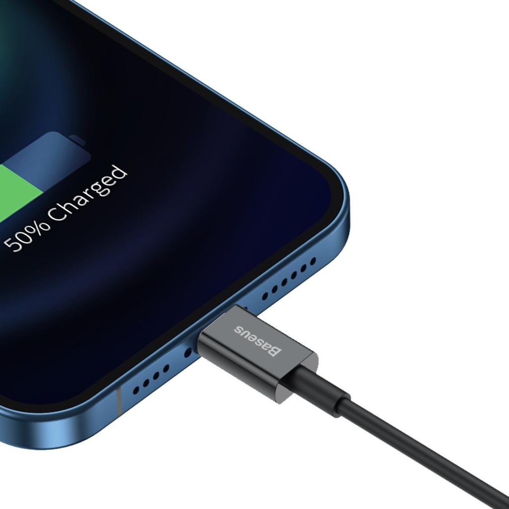 Baseus Superior Series USB To Lightning Cable, 2.4A, 2M (Black)