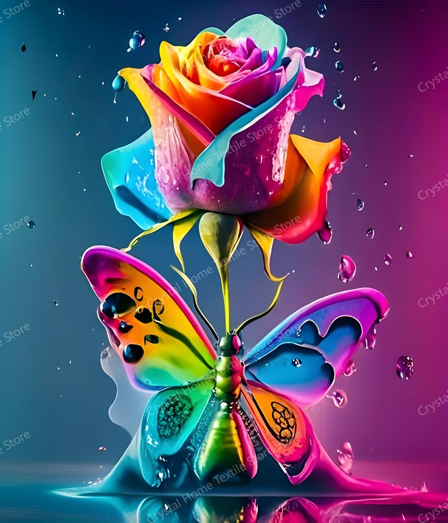 Colorful Rose & Butterfly Design Flannel Blanket Sofa Lunch Soft Break Blanket Children Student Kids Gift,Office Couch Chair Bed
