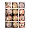 12pcs Christmas Tree Ball Ornaments Farmhouse Xmas Tree Decoration Delicate DIY Craft for Hotel Shopping Mall Cabinet