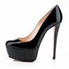 Damen Pumps Stiletto Sexy Plateau Runde Zehen 14cm Extrem Stripper Pole Dance High Heels Partykleid Hochzeitsschuhe Große Größe