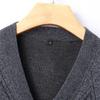 Cardigan ample à col en V boutonnable pour homme, pull tricoté à manches longues, veste