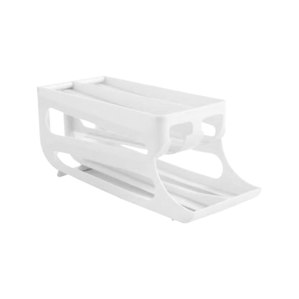 Large Capacity Automatic Egg Roller Rack 2 Tier Slope Design Large Capacity Easy Clean Egg Box Space Saving Kitchen Dedicated 2