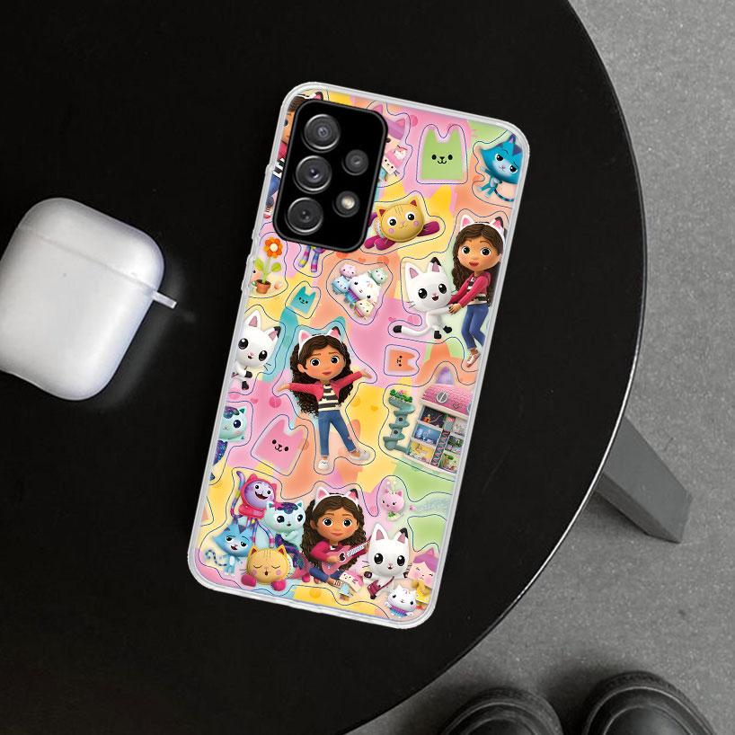 Cartoon Gabbys Dollhouse Phone Case Cover for Samsung Galaxy A12 A22 A32 A52 A72 A02S A51 A50S A31 A20S A10S Note 20 Ultra 10 Pl
