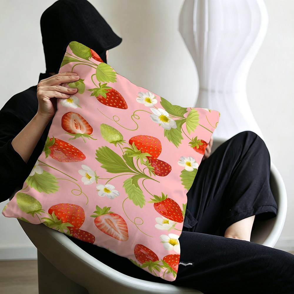 Fashion Strawberry Pillow Gift Home Office Decoration Bedroom Sofa Car Cushion Cover case x
