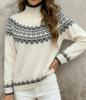 Women's 2025 Autumn/Winter Round Neck Color Block Loose Knit Sweater - Fashionable Pullover