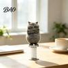 Cute Animal Dashboard Accessories Cat/Dog Car Ornaments, 2D Flat Acrylic Decorations Spring Swaying Ornaments with Self Adhesive Swing Base