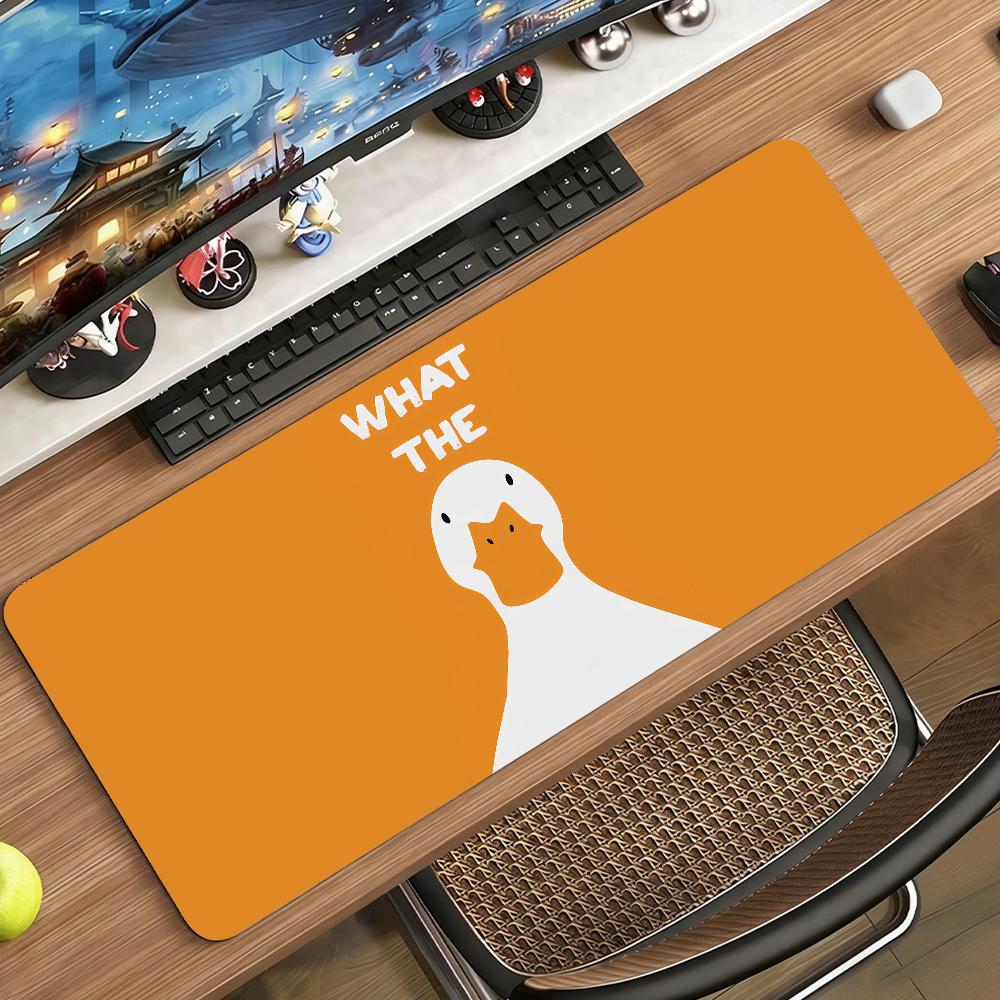 Cartoon What the Duck Mouse Pad Non-slip Rubber Gamer Balance Computer Mat Decoracion Deskmat Laptop Office Large