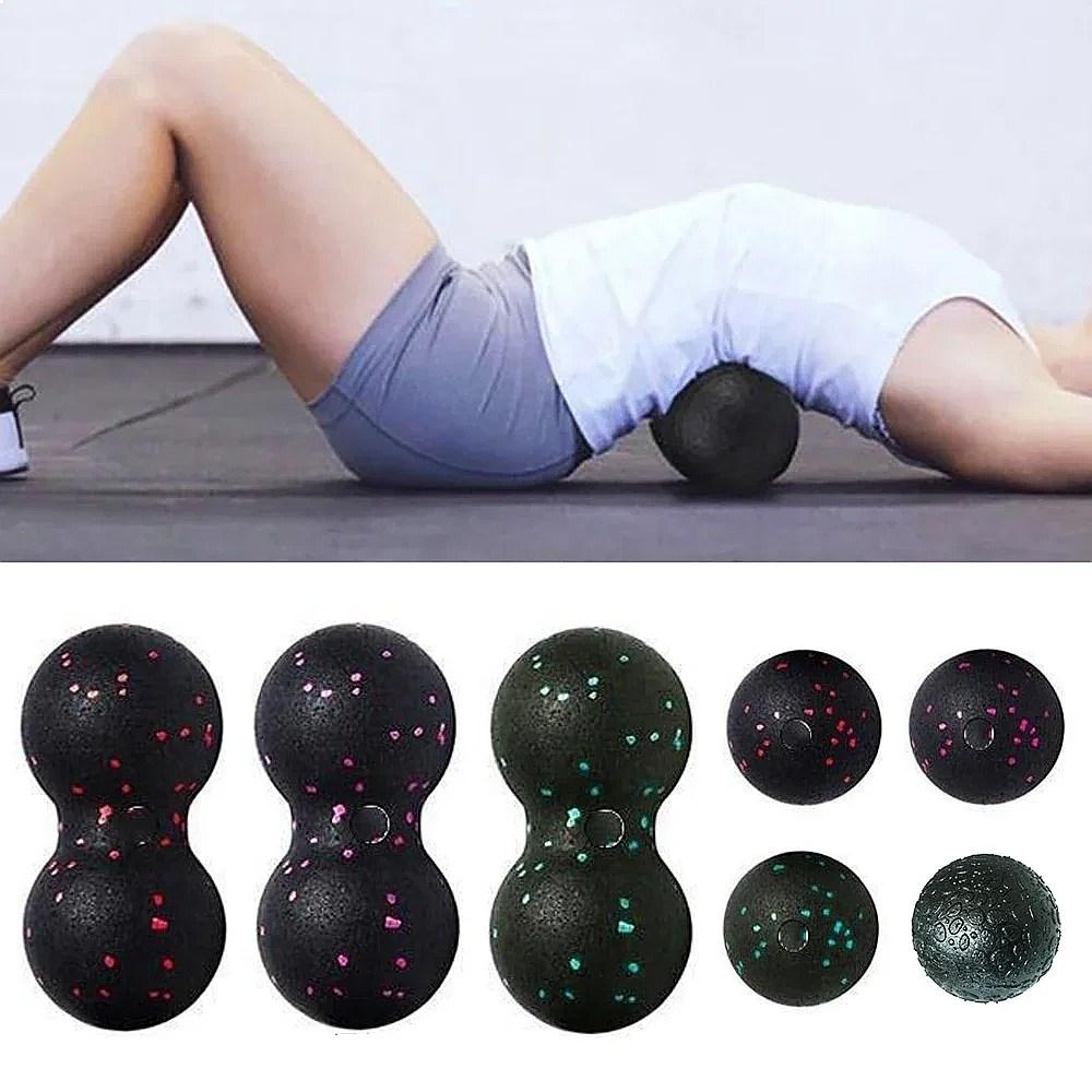 EPP 8cm Peanut Massage Ball High Density Myofascial Release Muscle Relaxation Lacrosse Yoga Fitness Pain Relief Massage Roller