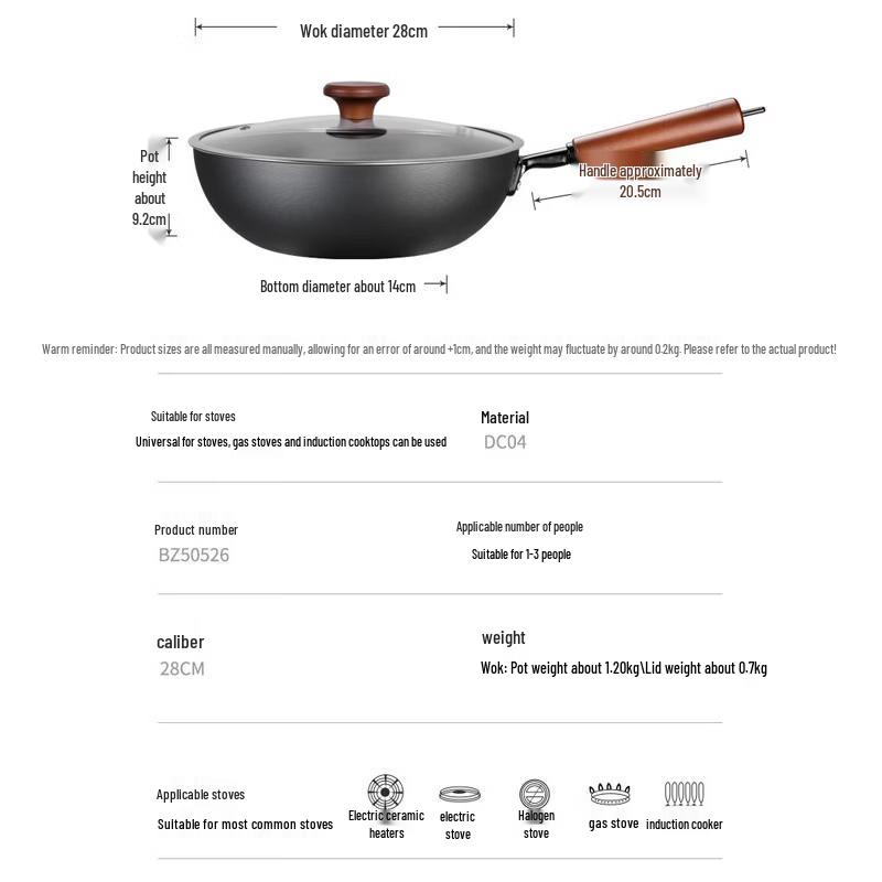 COOKER KING 28cm 2nd Gen Jitie Wrought Iron Wok