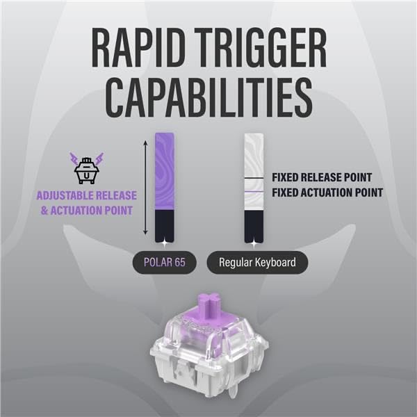 Arbiter Studio Gaming Rapid Trigger Magnetic TENKO Polar 65 Aluminum Official Japanese Distributor Warranty Keyboard, Compatible, Switches, + Frame,