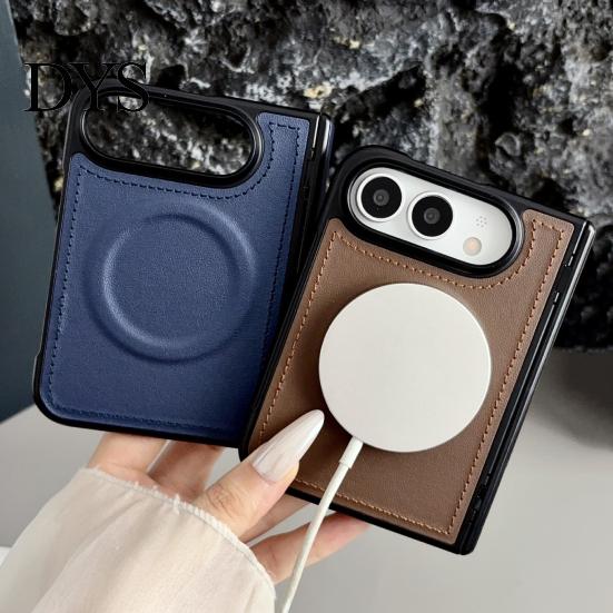 Enhanced Lens Protection Cover Magnetic Case for IPhone 18, Faux Leather Phone with Hinge Lightweight Protection, Full Body Shockproof Protective