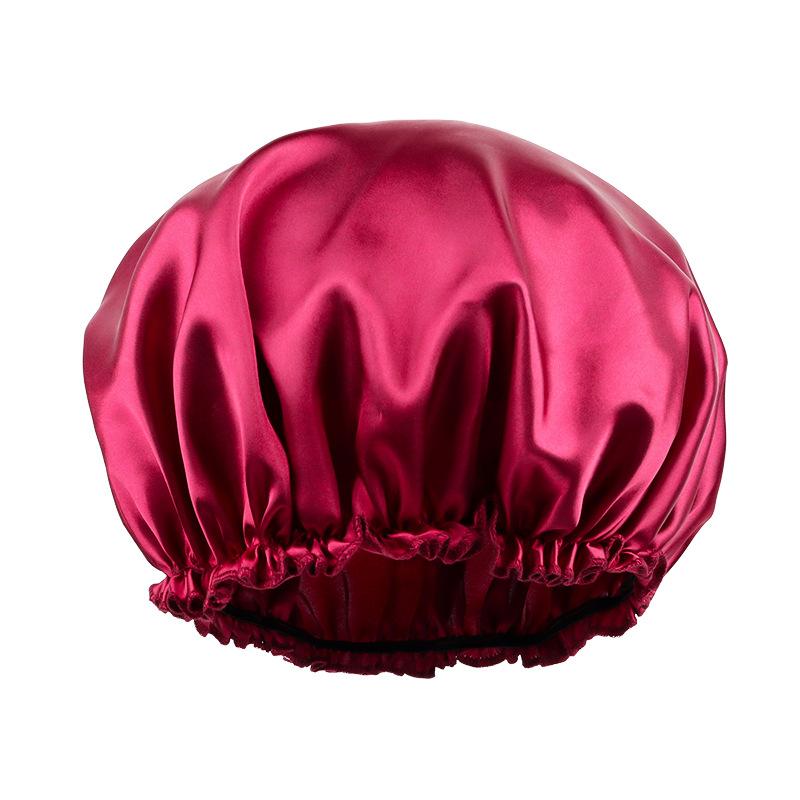 Satin Hair Caps Bonnets Elastic Band Adjust Headwear Curly Hair Cover Hat For Sleeping Women Dye the Hair Cap Styling Accessory