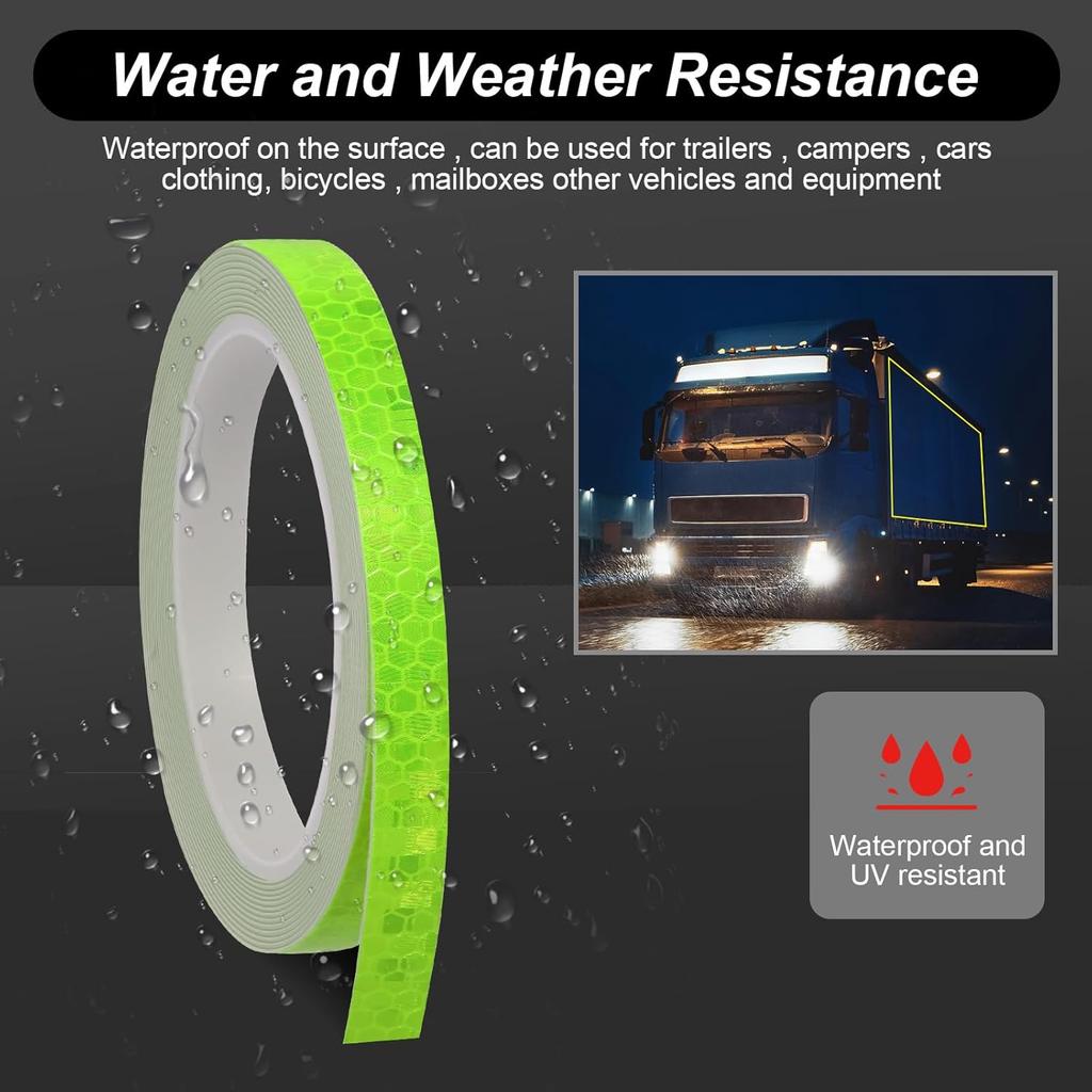 Auto Reflektierende Aufkleber Motorrad Fahrrad Reflektor Sicherheitswarnung Felgenaufkleber Band Auto Zubehör Auto Dekoration
