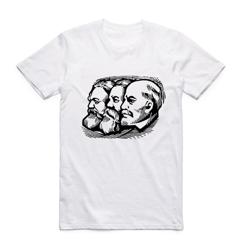 2019 Fashion Men Print MARXISM COMMUNISM CCCP T-shirt O-Neck Short Sleeve New Summer Style Casual Karl Marx Top Tee T Shirt Swag