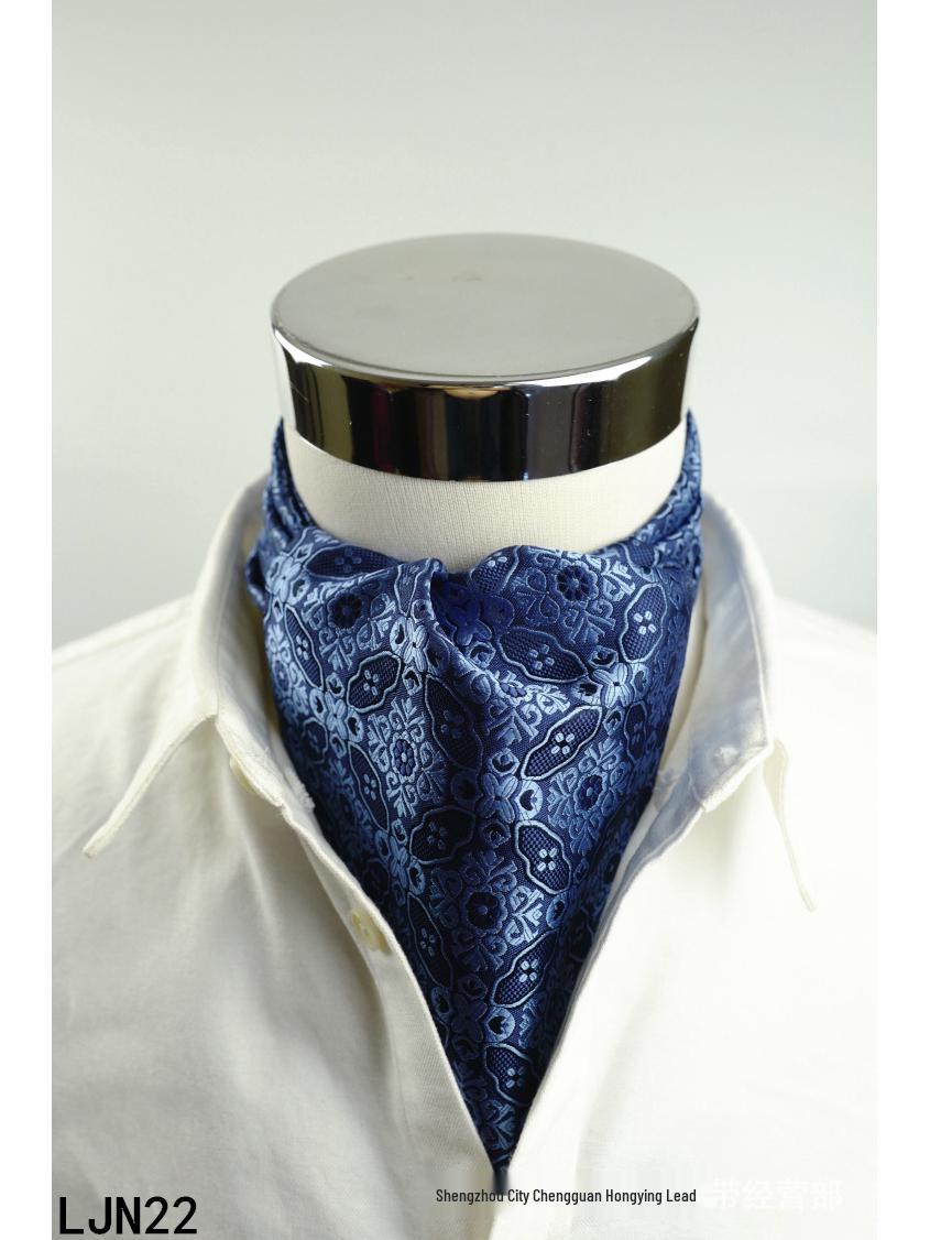 

Мужской шелковый полосатый в горошек двухсторонний модный шарф 100-135CM