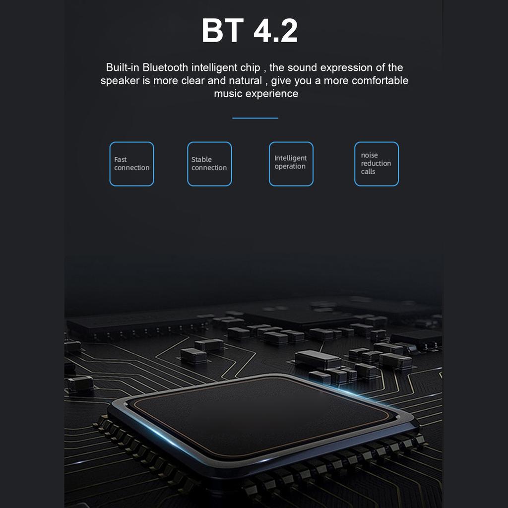 FineBlue MK-22 Magnetic TWS Wireless Speaker with LED Lights Portable Sound Box Transparent LED